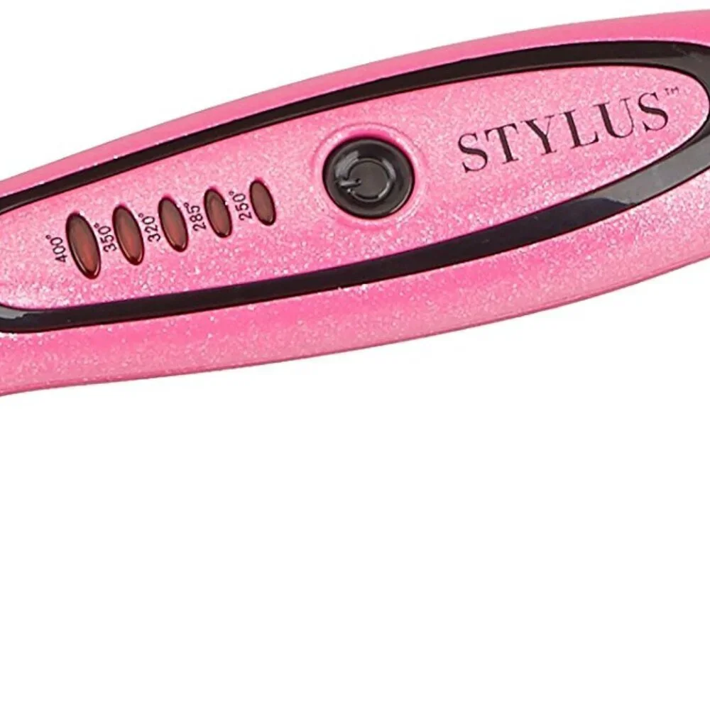 FHI Heat Limited Edition Pink Stylus Thermal Brush Mini Turbo Hair Dryer w glove